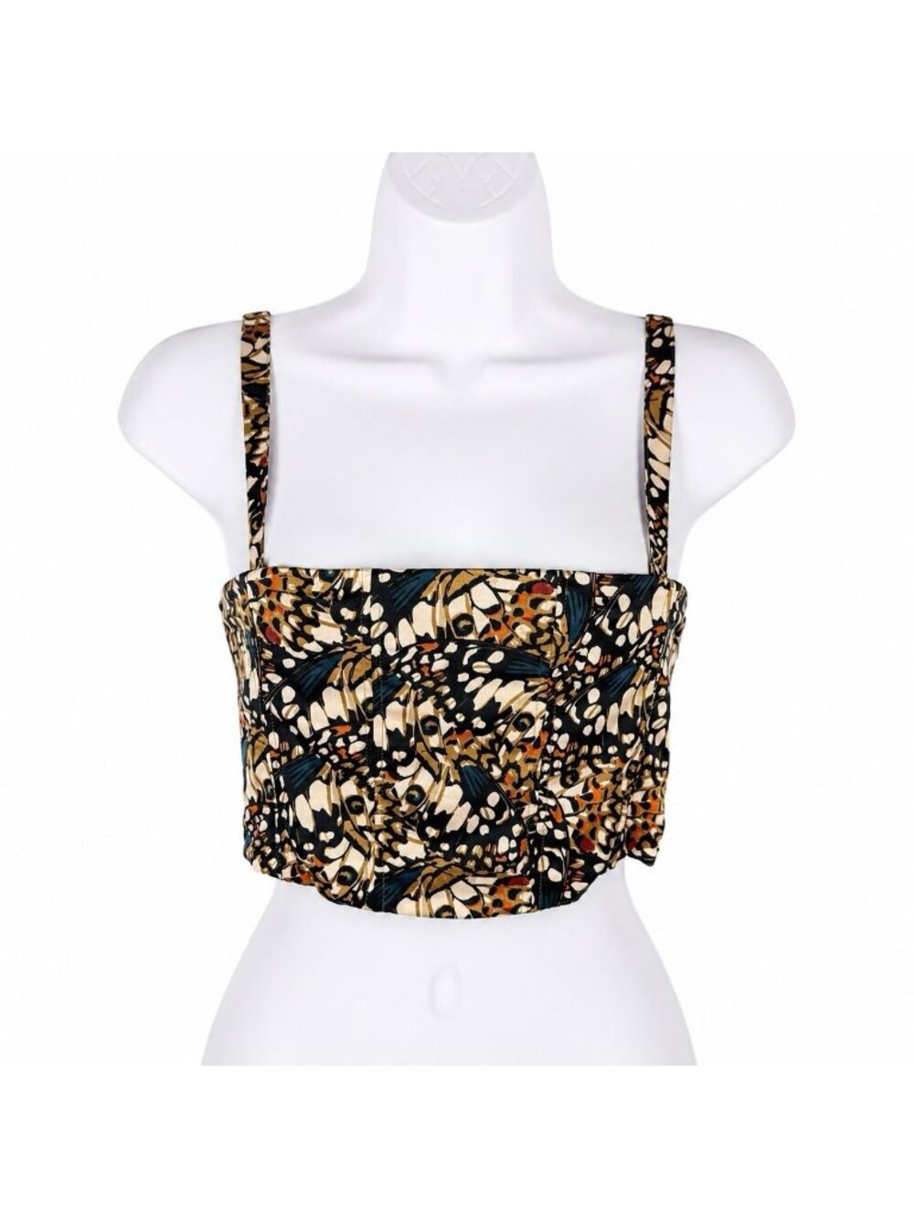 Wildfang The Empower 6-Way Corset Butterfly Patterned Bustier Size XS NWT